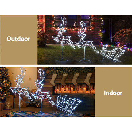 Jingle Jollys Christmas Motif Lights LED Rope Reindeer Waterproof Outdoor Xmas