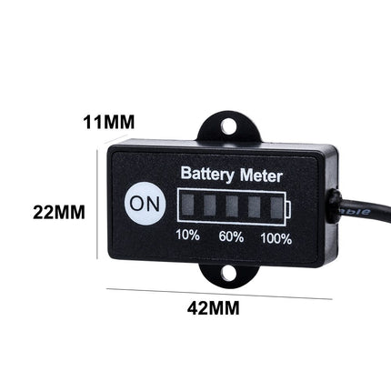 12 Volt LED Dual Battery Monitor Fuel Gauge Meter Digital % Percentage Switch