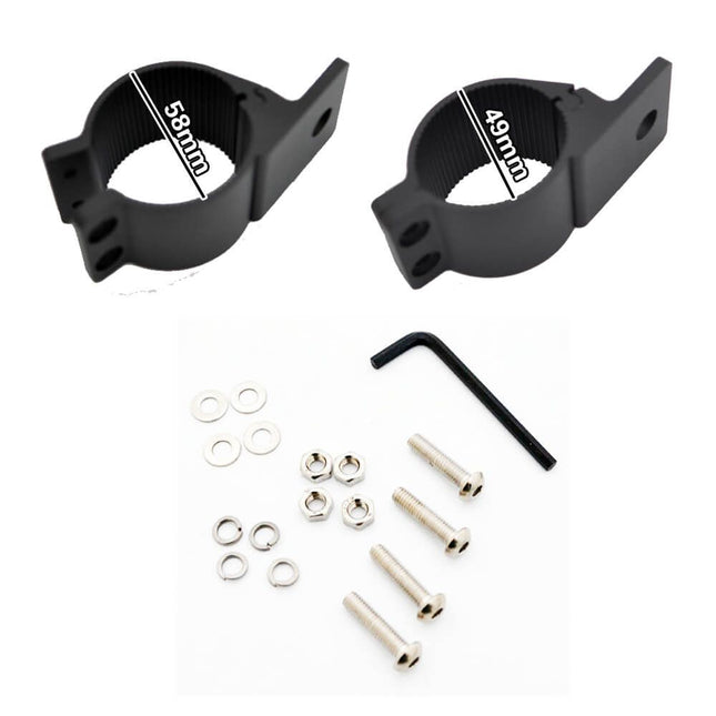 PAIR 2" Bullbar Mounting Bracket Clamp LED Light Bar HID ARB MOUNT UHF 49 54mm