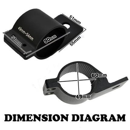 PAIR 2" Bullbar Mounting Bracket Clamp LED Light Bar HID ARB MOUNT UHF 49 54mm