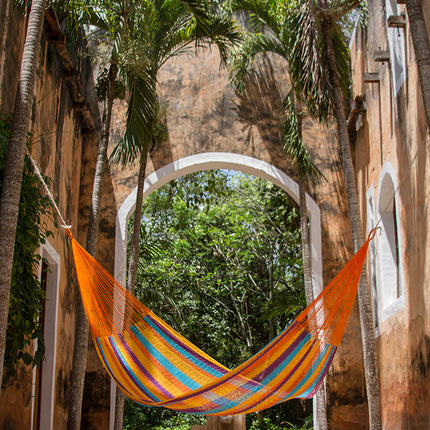 Mayan Legacy Jumbo Size Cotton Mexican Hammock in Alegra Colour