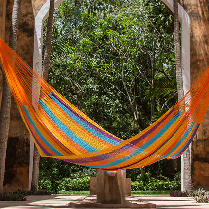 Mayan Legacy Jumbo Size Cotton Mexican Hammock in Alegra Colour