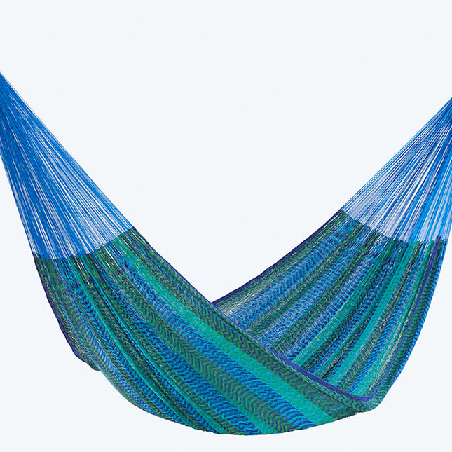 Mayan Legacy King Size Cotton Mexican Hammock in Caribe Colour