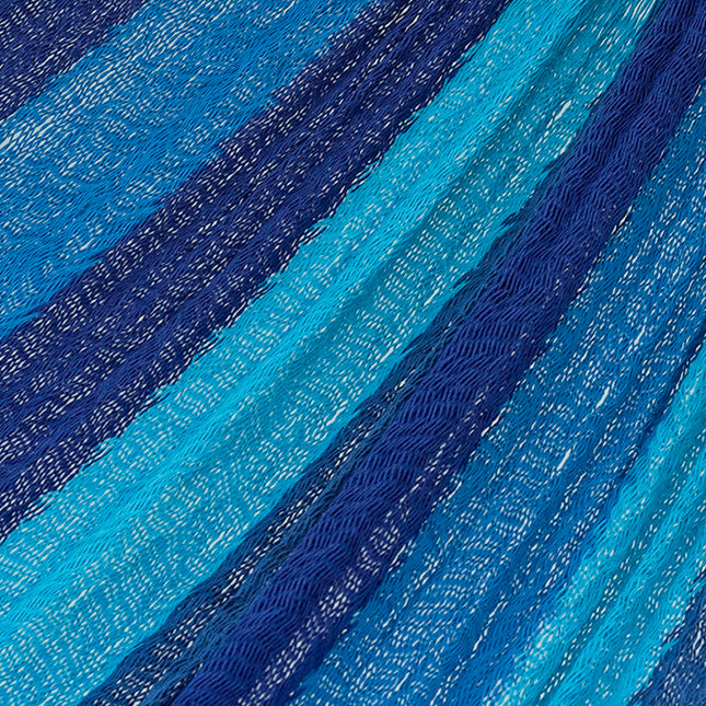 Mayan Legacy King Size Cotton Mexican Hammock in Caribbean Blue Colour