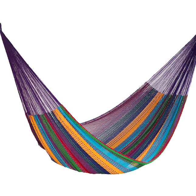 Mayan Legacy Queen Size Cotton Mexican Hammock in Colorina Colour