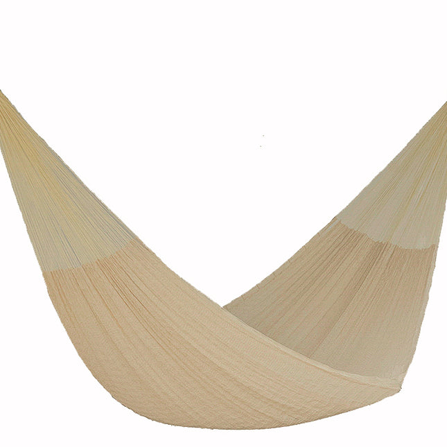 Mayan Legacy Jumbo Size Cotton Mexican Hammock in Cream Colour