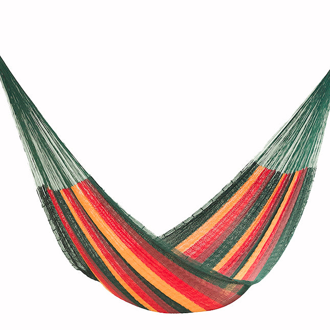 Mayan Legacy Queen Size Cotton Mexican Hammock in Imperial Colour