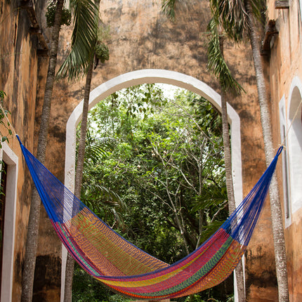 Mayan Legacy Jumbo Size Cotton Mexican Hammock in Mexicana Colour