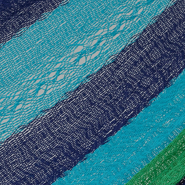 Mayan Legacy Jumbo Size Cotton Mexican Hammock in Oceanica Colour