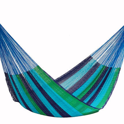 Mayan Legacy King Size Cotton Mexican Hammock in Oceanica Colour