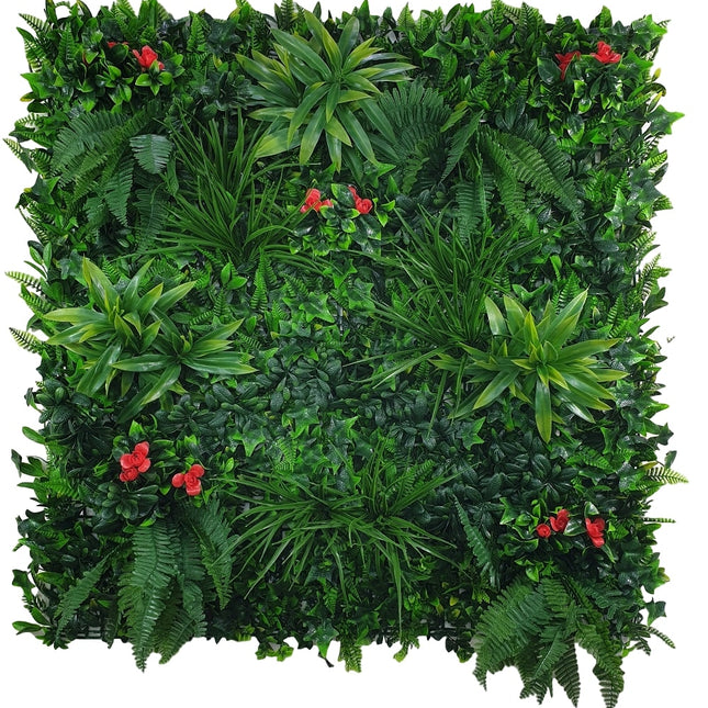 Elegant Red Rose Vertical Garden / Green Wall UV Resistant Sample