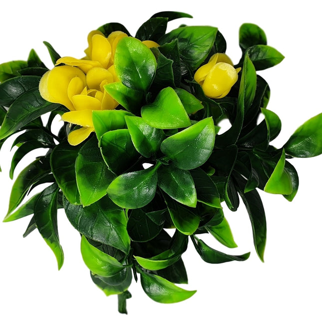 Flowering Yellow Rose Stem UV Resistant 30cm