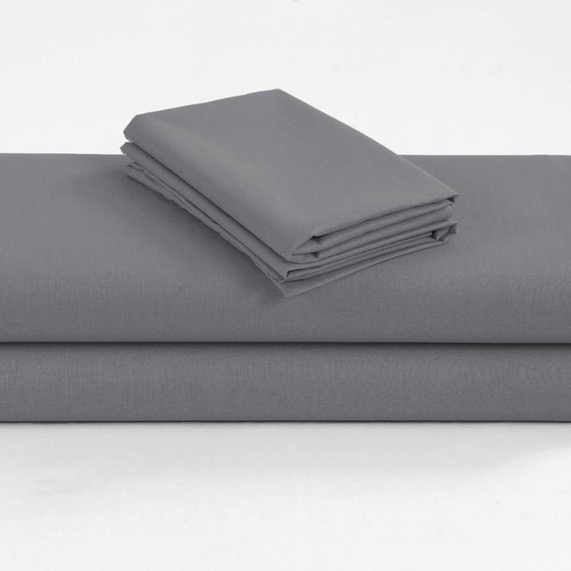 Elan Linen 1200TC Organic Cotton Single Grey Bed Sheet Set