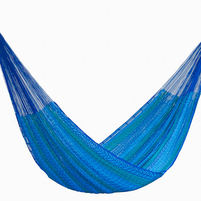 Mayan Legacy King Plus Size Nylon Mexican Hammock in Caribe Colour