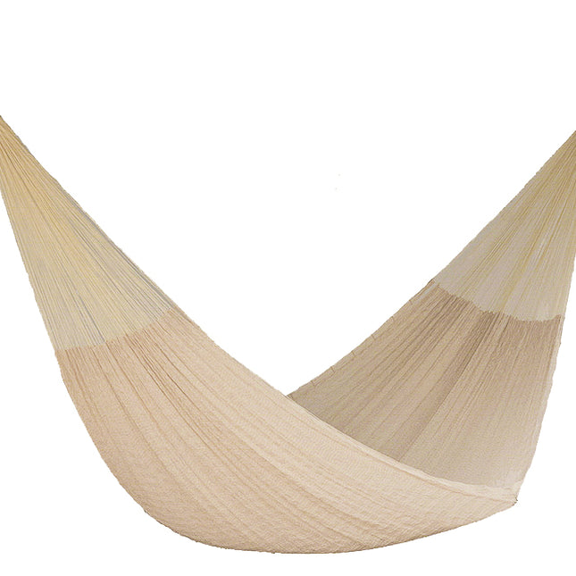 Mayan Legacy King Plus Size Nylon Mexican Hammock in Cream Colour