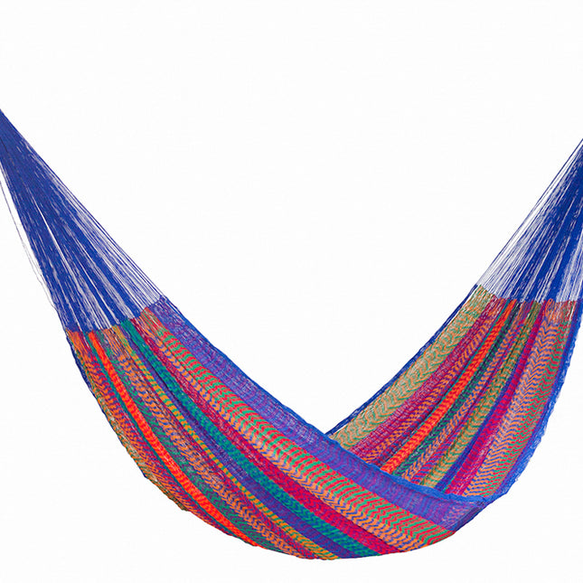 Mayan Legacy Jumbo Plus Size Nylon Mexican Hammock in Mexicana Colour
