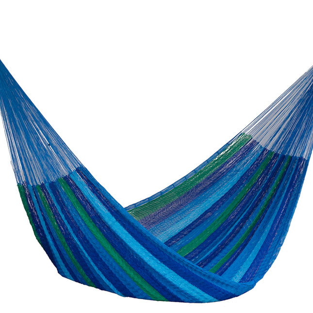 Mayan Legacy Jumbo Plus Size Nylon Mexican Hammock in Oceanica Colour