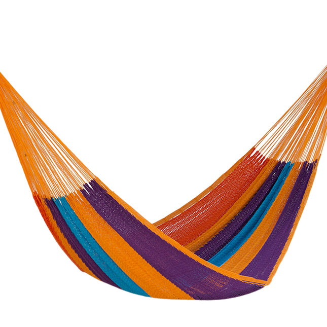 Mayan Legacy Jumbo Size Outdoor Cotton Mexican Hammock in Alegra Colour