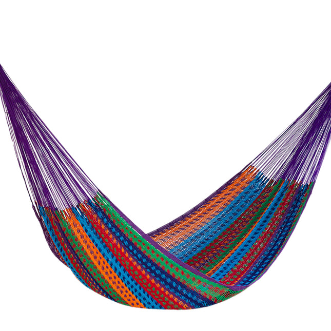 Mayan Legacy Jumbo Size Outdoor Cotton Mexican Hammock in Colorina Colour
