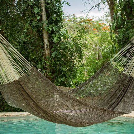 Mayan Legacy Jumbo Size Outdoor Cotton Mexican Hammock in Dream Sands Colour