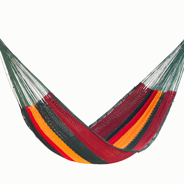 Mayan Legacy King Size Outdoor Cotton Mexican Hammock in Imperial Colour