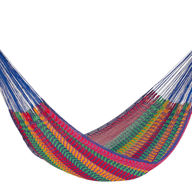 Mayan Legacy Jumbo Size Outdoor Cotton Mexican Hammock in Mexicana Colour