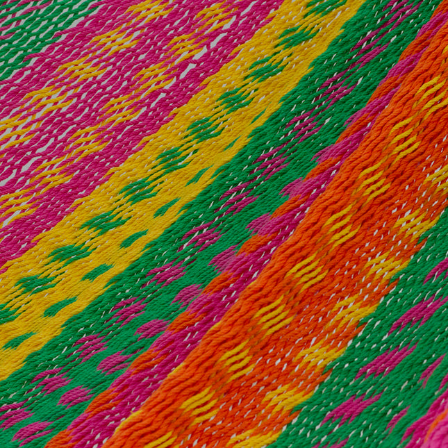 Mayan Legacy Queen Size Outdoor Cotton Mexican Hammock in Radiante Colour