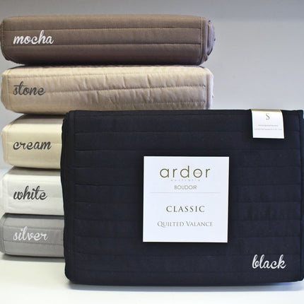 Quilted Cream King Single Valance by Ardor
