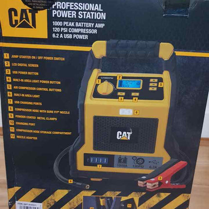 Cat ® Professional Power Station & 1000 Peak Amp Jump Starter & Air Compressor