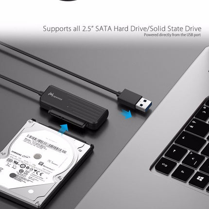 Simplecom SA205 Compact USB 3.0 to SATA Adapter Cable Converter for 2.5" SSD/HDD