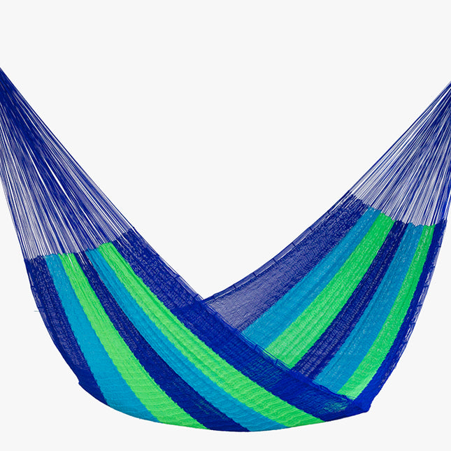 Mayan Legacy Jumbo Size Super Nylon Mexican Hammock in Oceanica Colour