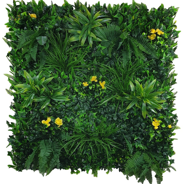 Yellow Rose Vertical Garden / Green Wall UV Resistant 100cm x 100cm