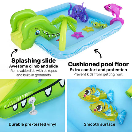 Bestway Inflatable Aquarium Mini Water Fun Park Pool With Slide 308L